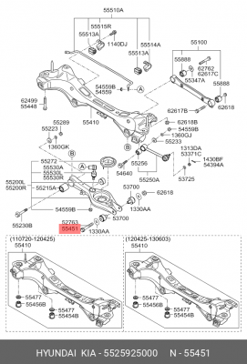 Болт подвески 5525925000 HYUNDAI KIA