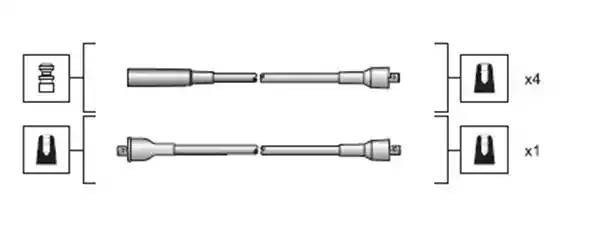 Ккомплект проводов зажигания 941318111019 MAGNETI MARELLI