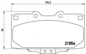 Комплект тормозных колодок, диско P56034 BREMBO