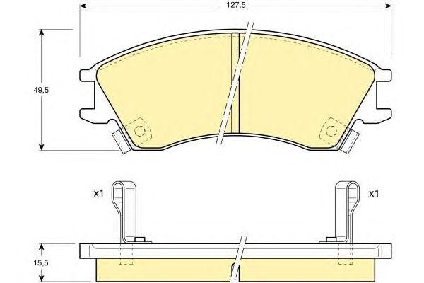 Комплект тормозных колодок, диско 6109929 GIRLING