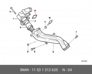 Прокладка 11531312635 BMW