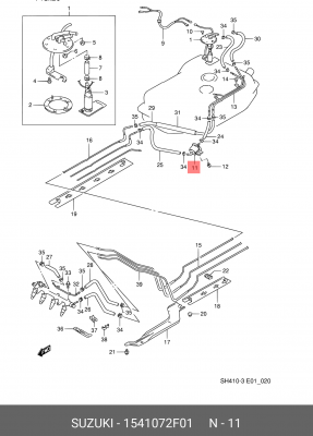Топливный фильтр 15410-72F01 SUZUKI