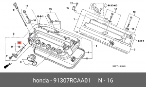 Прокладка, впускной коллектор 91307RCAA01 HONDA