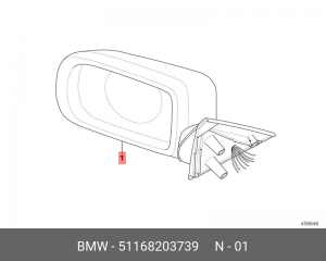 Зеркало заднего вида 51 16 8 203 739 BMW