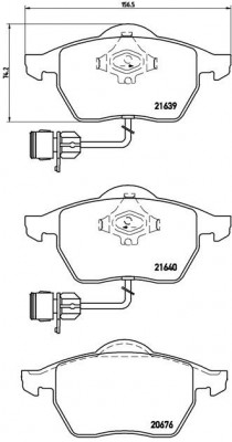 Комплект тормозных колодок, диско P 85 040 BREMBO