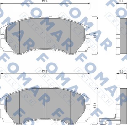 Колодки тормозные дисковые 51621781 ROULUNDS BRAKING