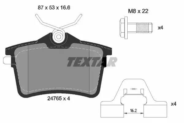 Колодки тормозные дисковые 2476501 TEXTAR