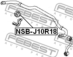 Втулка стабилизатора NSB-J10R18 FEBEST