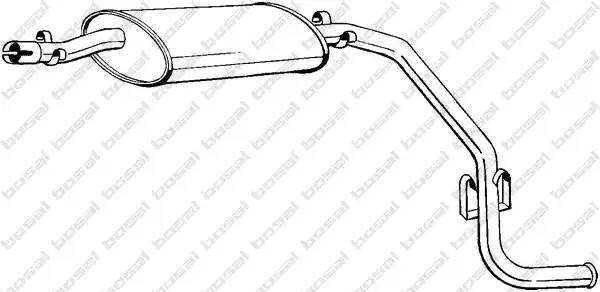 Глушитель выхлопных газов конечный 283-685 BOSAL