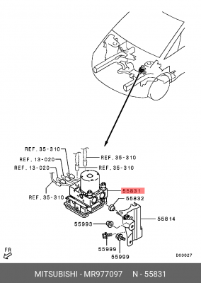 Гидроагрегат, тормозная система MR977097 MITSUBISHI