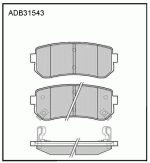 Колодки тормозные дисковые ADB31543 ALLIED NIPPON