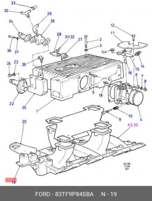 Регулятор обогащения при прогреве 83TF9P845BA FORD