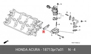 Прокладка, выпускной трубопровод 18713PR7A01 HONDA