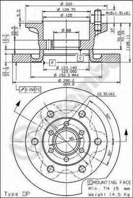 Тормозной диск 08.5959.10 BREMBO