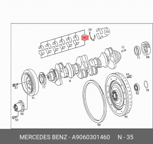 Вкладыши шатунные A9060301460 MERCEDES BENZ