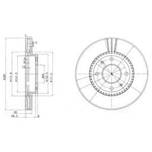 Тормозной диск BG4013 DELPHI