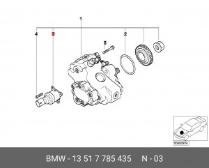 Клапанный элемент, Сommon-Rail-System 13 51 7 785 435 BMW