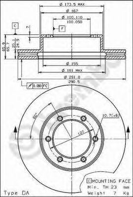 Тормозной диск 09.5742.10 BREMBO