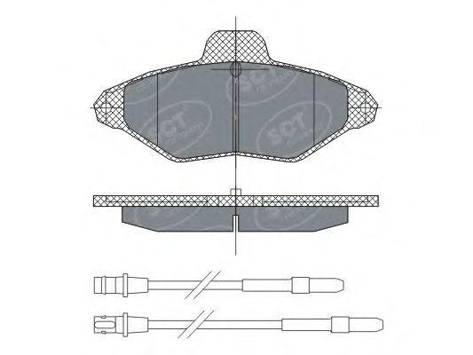 Комплект тормозных колодок, диско SP293 SCT