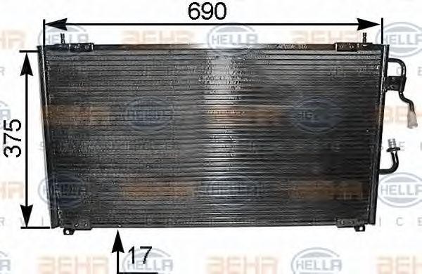Конденсатор, кондиционер 8FC 351 036-171 HELLA