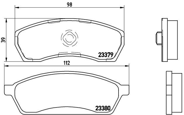 Комплект тормозных колодок, диско P78008 BREMBO