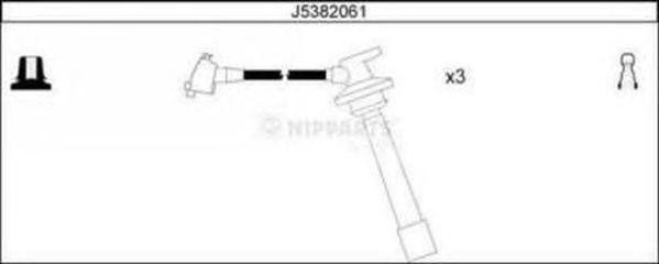 Ккомплект проводов зажигания J5382061 H B JAKOPARTS NIPPARTS