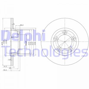 Тормозной диск BG2159 DELPHI