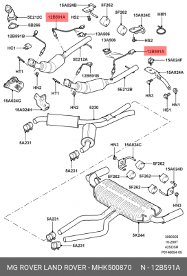 Лямбда-зонд MHK500870 MG ROVER LAND ROVER