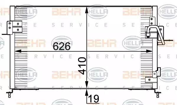 Конденсатор, кондиционер 8FC351318001 HELLA