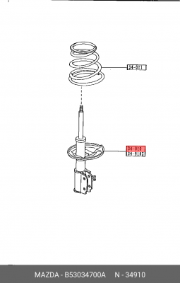 Деталь B53034700A MAZDA