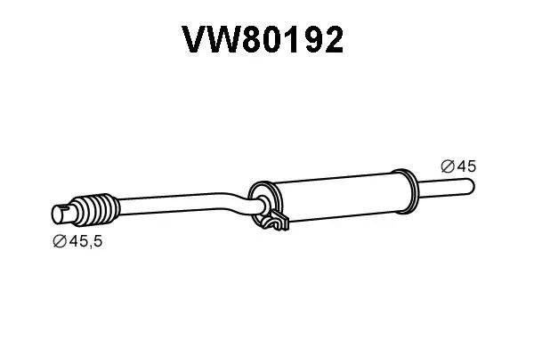 Предглушитель выхлопных газов VW80192 VENEPORTE