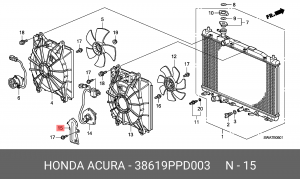 Деталь 38619PPD003 HONDA