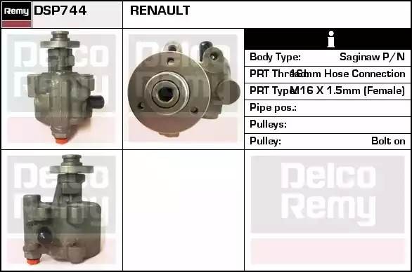 Гидравлический насос, рулевое управление DSP744 DELCO REMY