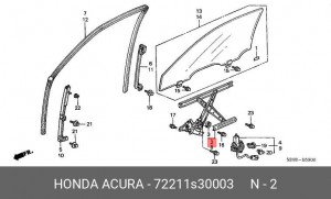 Стеклоподъемник 72211S30003 HONDA