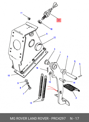 Выключатель фонаря сигнала торможения PRC4297 MG ROVER LAND ROVER