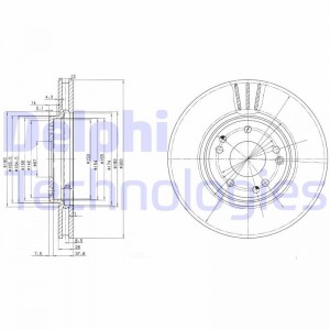 Тормозной диск BG2675 DELPHI