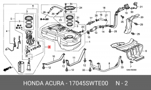 Насос электрический топливной системы в сборе 17045SWTE00 HONDA