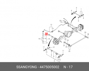 Стойка стабилизатора 4475005002 SSANG YONG