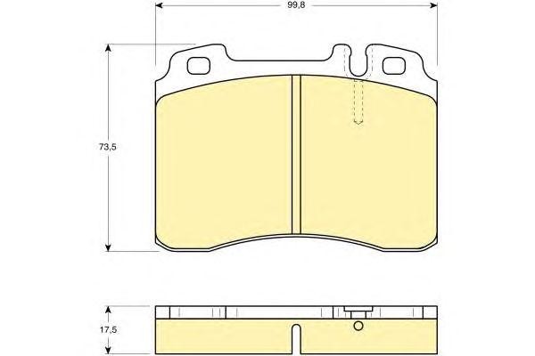 Комплект тормозных колодок, диско 6109622 GIRLING