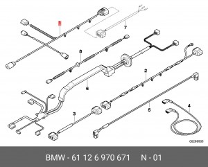 Жгут проводов 61 12 6 970 671 BMW