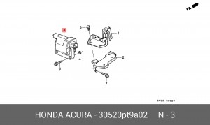 Элемент катушки зажигания 30520PT9A02 HONDA