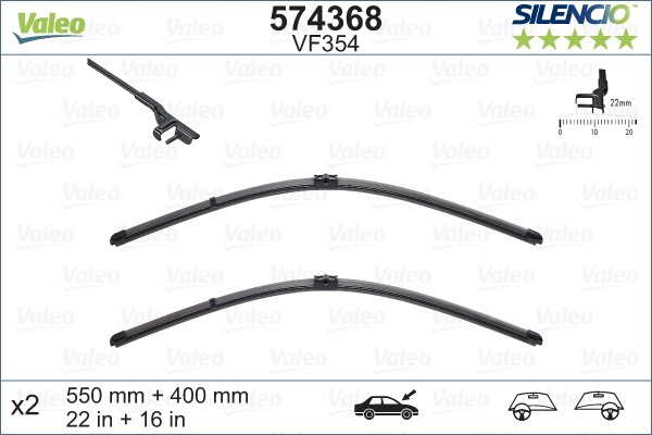 Щетка стеклоочистителя 574368 VALEO PHC