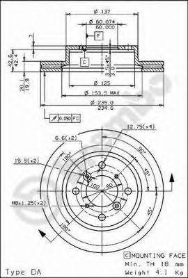 Тормозной диск 09.7279.10 BREMBO