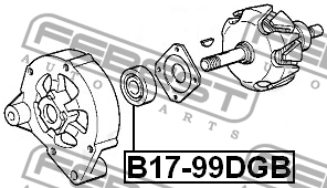 Подшипник генератора B17-99DGB FEBEST