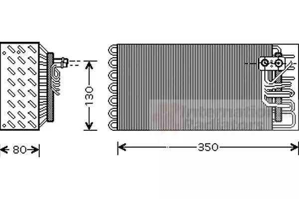 Испаритель, кондиционер 7400V041 VAN WEZEL