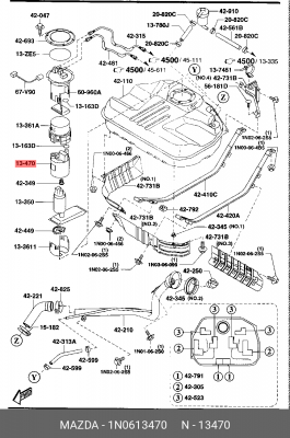 Деталь 1N0613470 MAZDA