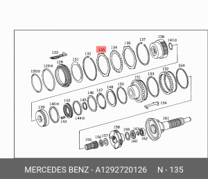 Диск фрикционный АКПП A1292720126 MERCEDES BENZ