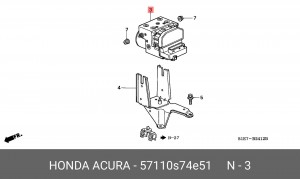 Гидроагрегат, тормозная система 57110S74E51 HONDA