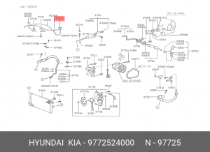 Расширительный клапан, кондиционер 9772524000 HYUNDAI KIA