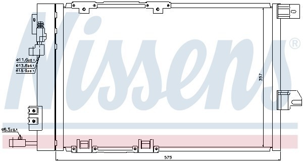 Конденсатор, кондиционер 94384 NISSENS